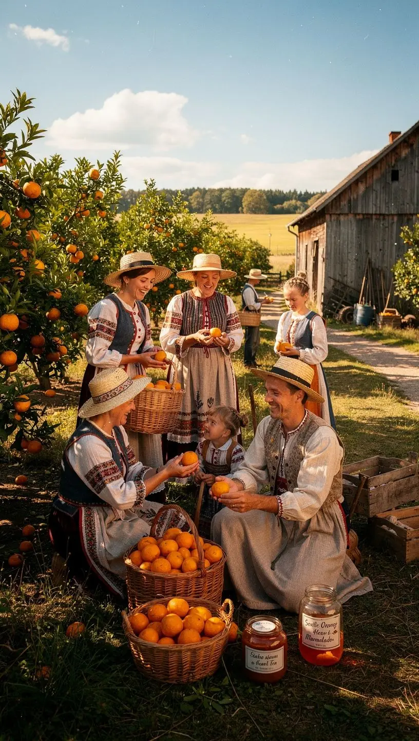 Sevilijos apelsinų širdies arbata šviežiai paruošta puodelyje.
