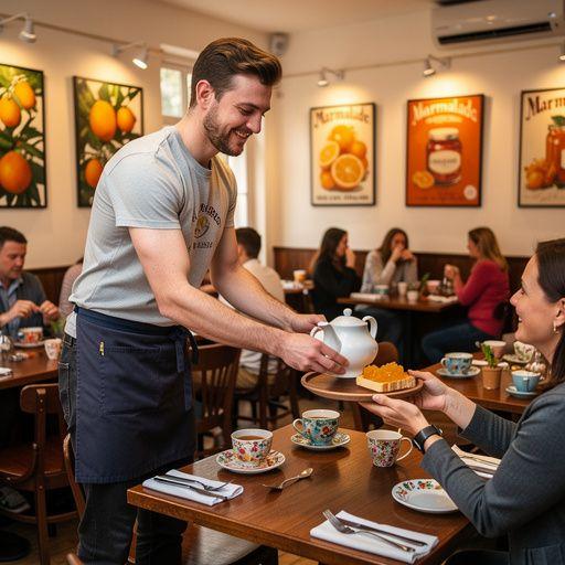 Gražiai supakuotas kartaus marmelado produktas su etiketėmis.